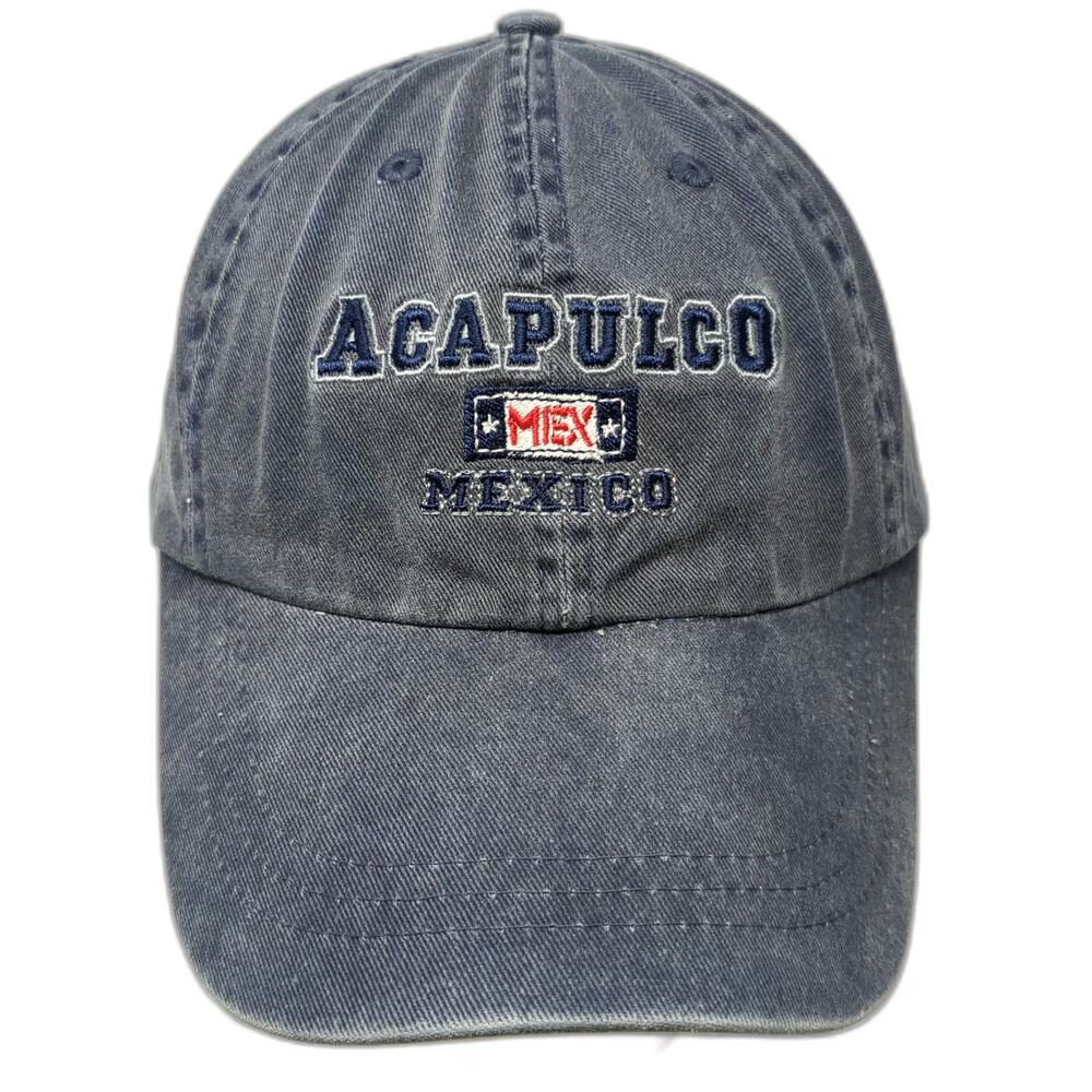 Caribbean Side Acapulco Mexico Blue Baseball Cap One Size Slideback Cotton Hat